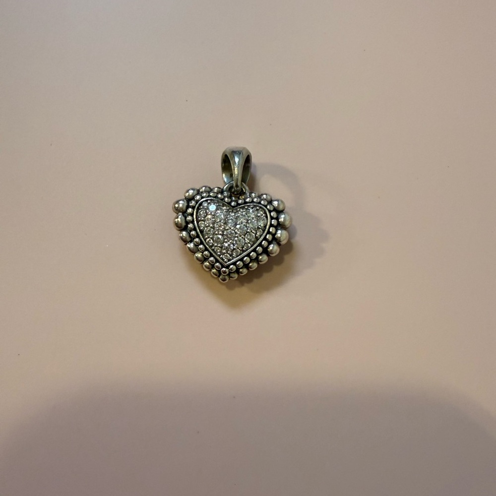 Lagos Sterling Silver Diamond Heart Pendant